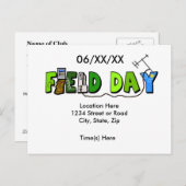 Grafisch Briefkaart voor speciale acties op de wer (Voorkant / Achterkant)