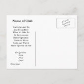 Grafisch Briefkaart voor speciale acties op de wer (Achterkant)