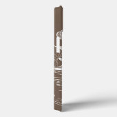 Grafisch bruin van waterlelies Case-Mate iPhone case (Achterkant / Rechts)