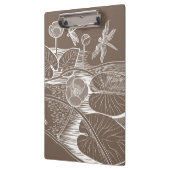 Grafisch bruin van waterlelies klembord (Links)