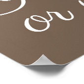 Grafisch bruin van waterlelies poster (Hoek)