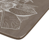 Grafisch bruin van waterlelies snijplank (Hoek)