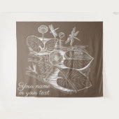 Grafisch bruin van waterlelies wandkleed (Voorkant (horizontaal))