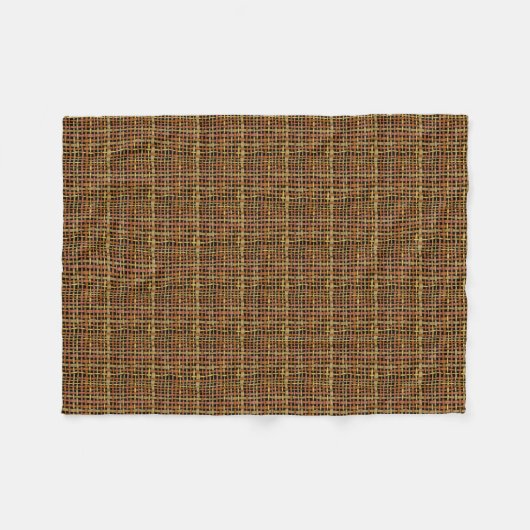Grafisch Burlap Woven Strings Red Fleece Deken (Voorkant (Horizontaal))