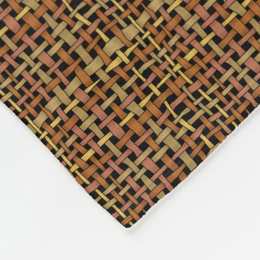 Grafisch Burlap Woven Strings Red Fleece Deken (Hoek)