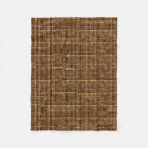 Grafisch Burlap Woven Strings Red Fleece Deken