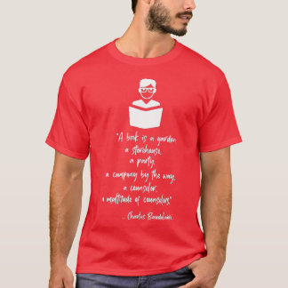 Grafisch citaat 365 Charles Baudelaire over boeken T-shirt