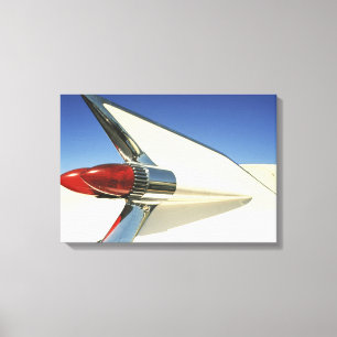 Grafisch: Close-up van vin en achterlicht op Canvas Afdruk