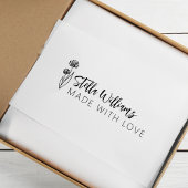 Grafisch Daisy script gemaakt met liefde Rubberstempel