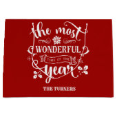 Grafisch de heerlijkste tijd van het Monogram van  Groot Cadeauzakje (Voorkant)