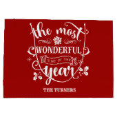 Grafisch de heerlijkste tijd van het Monogram van  Groot Cadeauzakje (Achterkant)