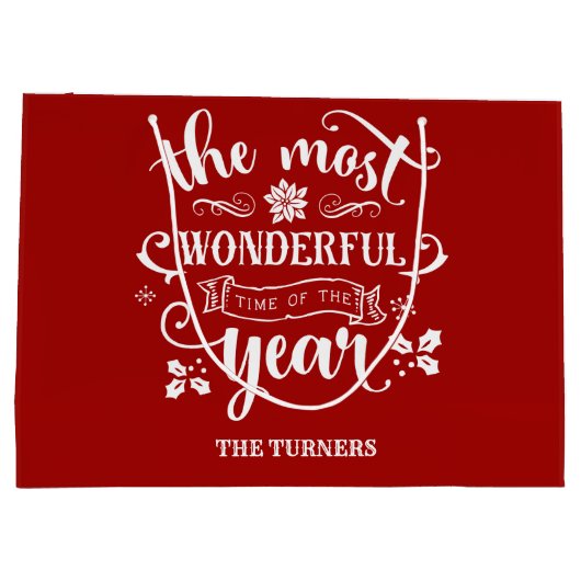 Grafisch de heerlijkste tijd van het Monogram van  Groot Cadeauzakje (Achterkant)