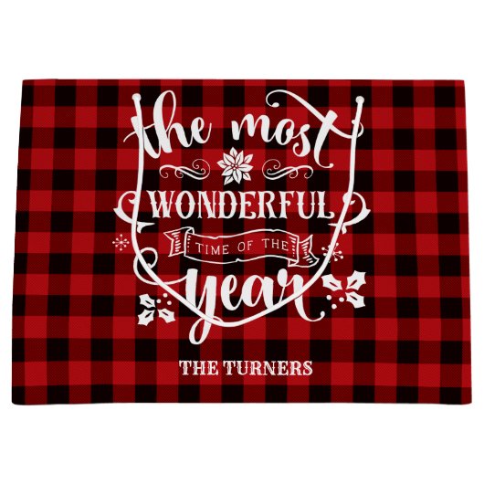 Grafisch de heerlijkste tijd van het Monogram van  Groot Cadeauzakje (Voorkant)