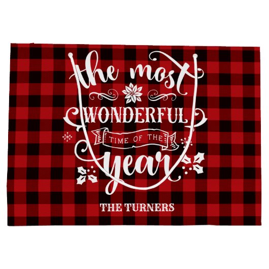 Grafisch de heerlijkste tijd van het Monogram van Groot Cadeauzakje (Achterkant)