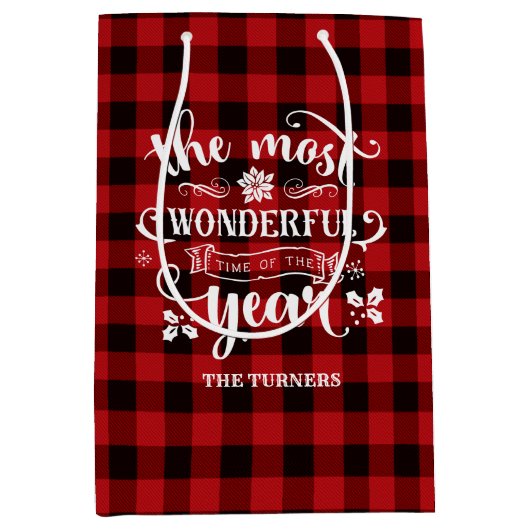 Grafisch de heerlijkste tijd van het Monogram van  Medium Cadeauzakje (Voorkant)