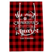 Grafisch de heerlijkste tijd van het Monogram van  Medium Cadeauzakje (Achterkant)