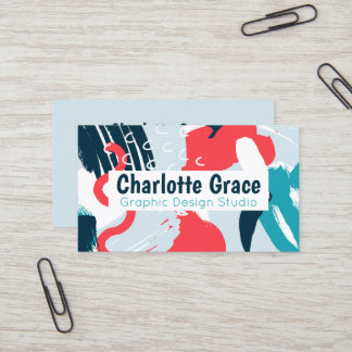 Grafisch Design Paint Splash Persoonlijk Modern Visitekaartje