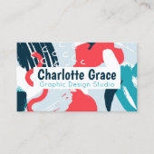 Grafisch Design Paint Splash Persoonlijk Modern Visitekaartje (Voorkant)