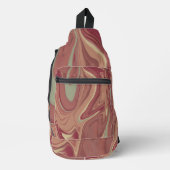 Grafisch designe, oranje groen sling bag (Voorkant)