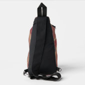 Grafisch designe, oranje groen sling bag (Achterkant)