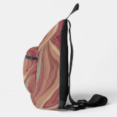 Grafisch designe, oranje groen sling bag (Rechts)