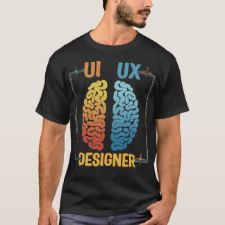 Grafisch Designer Shirt, UI UX Designer Brain T-sh T-shirt