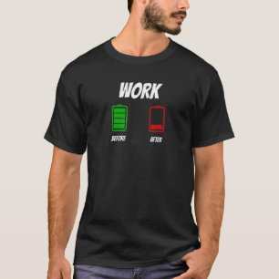 Grafisch deun voor en na het werk van Apparel T-shirt