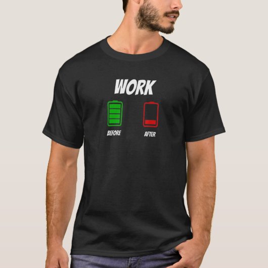 Grafisch deun voor en na het werk van Apparel T-shirt (Voorkant)