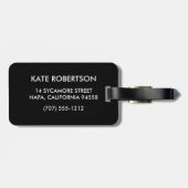 Grafisch diamant Initiaal monogram Bagagelabel (Achterkant horizontaal)