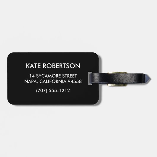 Grafisch diamant Initiaal monogram Bagagelabel (Achterkant horizontaal)