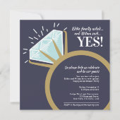 Grafisch diamantdiamanten goudring van de partij kaart (Voorkant)