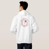 Grafisch doelontwerp: rode en zwarte sluipschutter hoodie (Achterkant volledig)