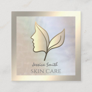 Grafisch elegant meisje vierkante visitekaartje