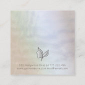 Grafisch elegant meisje vierkante visitekaartje (Achterkant)