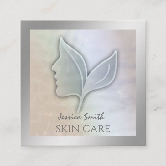 Grafisch elegant meisje vierkante visitekaartje (Voorkant)