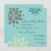 Grafisch Floral sparen de Datum Save The Date (Voorkant / Achterkant)