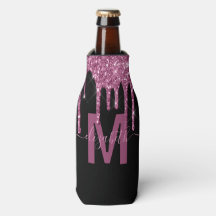 Grafisch frambozenuitstrijkje Glitter Monogram Naa