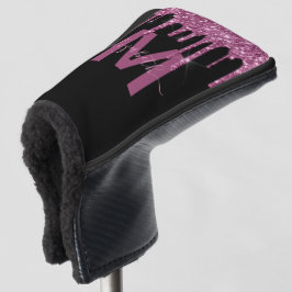 Grafisch frambozenuitstrijkje Glitter Monogram Naa Golfheadcover