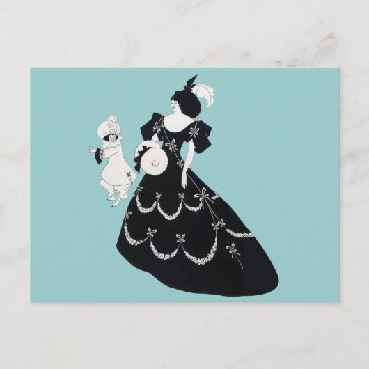  grafisch gebold Aubrey Beardsley Man Briefkaart (Voorkant)