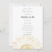 Grafisch geel zonnebloemBaby shower Kaart (Voorkant)