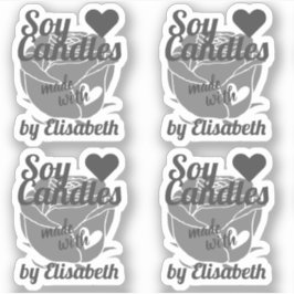 Grafisch gemaakt van Chic Grey Roos met hartszaika Sticker