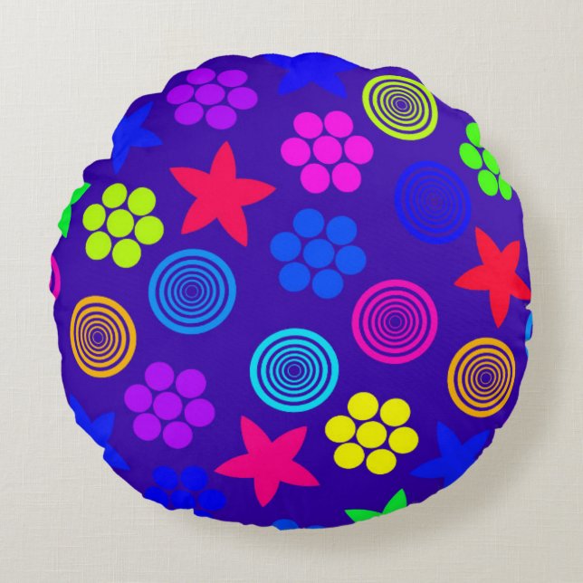 Grafisch Geo Rond Kussen (Voorkant)