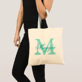 Grafisch Gepersonaliseerd naammonogram Tote Bag (Voorkant (product))