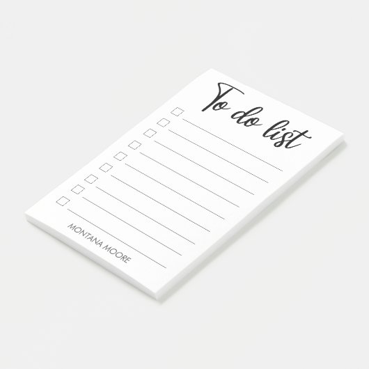 Grafisch gepersonaliseerd om zwarte handgeschreven post-it® notes (Schuin)