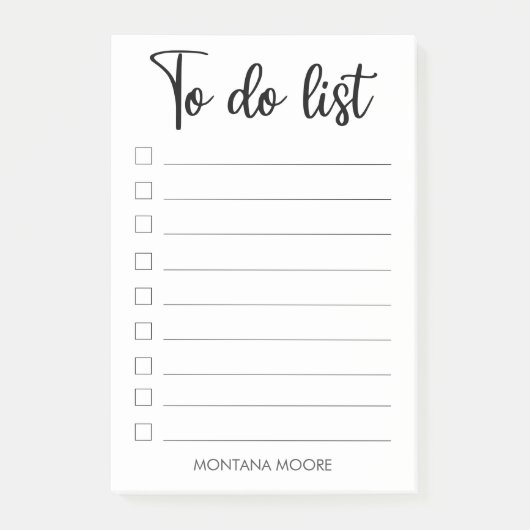 Grafisch gepersonaliseerd om zwarte handgeschreven post-it® notes (Voorkant)