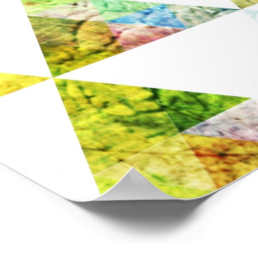 Grafisch geschilderd driehoeksontwerp poster (Hoek)