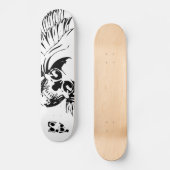 Grafisch gevleugeld Skull Skateboard. Persoonlijk Skateboard (Voorkant)