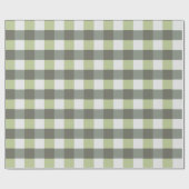 Grafisch geweven groen grijs patroon cadeaupapier (Vlak)