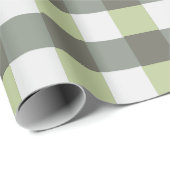 Grafisch geweven groen grijs patroon cadeaupapier (Rol Hoek)