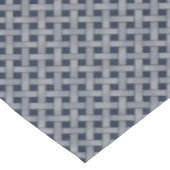 Grafisch Geweven Zilveren Rattan op Custom Donkerb Tafelkleed (Gekanteld)